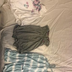 Burt’s Bees baby girl rompers